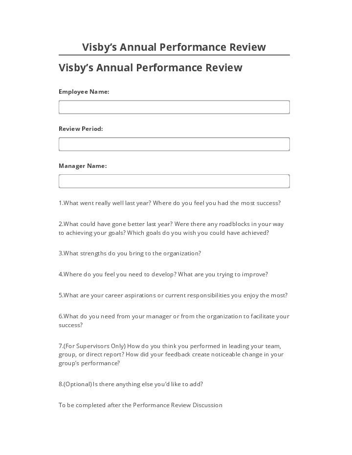 Automate Visby’s Annual Performance Review Microsoft Dynamics