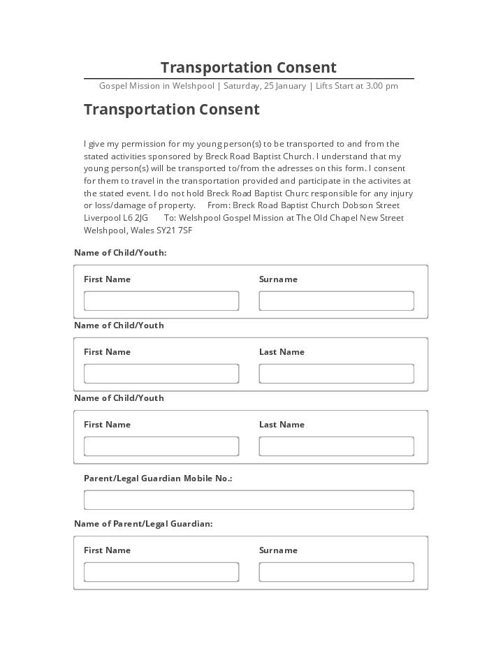 Extract Transportation Consent