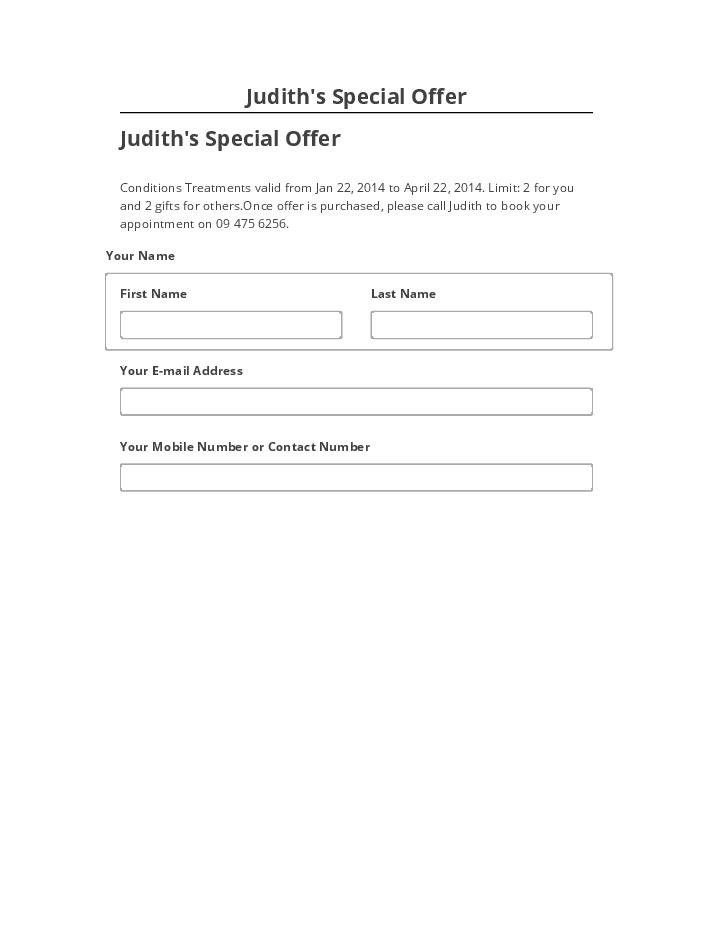 Extract Judith's Special Offer Salesforce