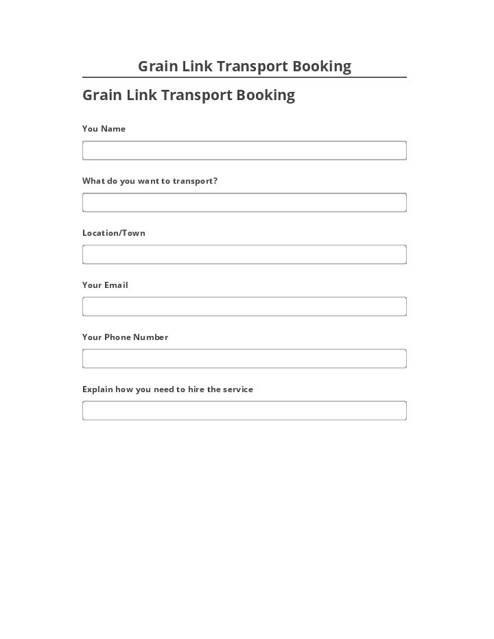 Integrate Grain Link Transport Booking