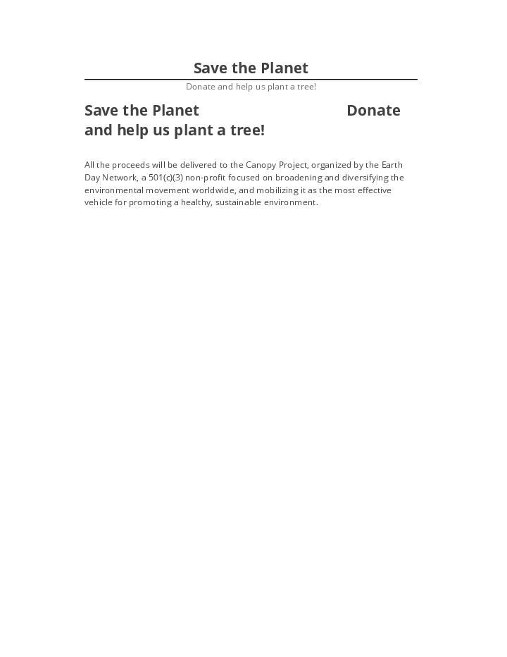 Extract Save the Planet Salesforce