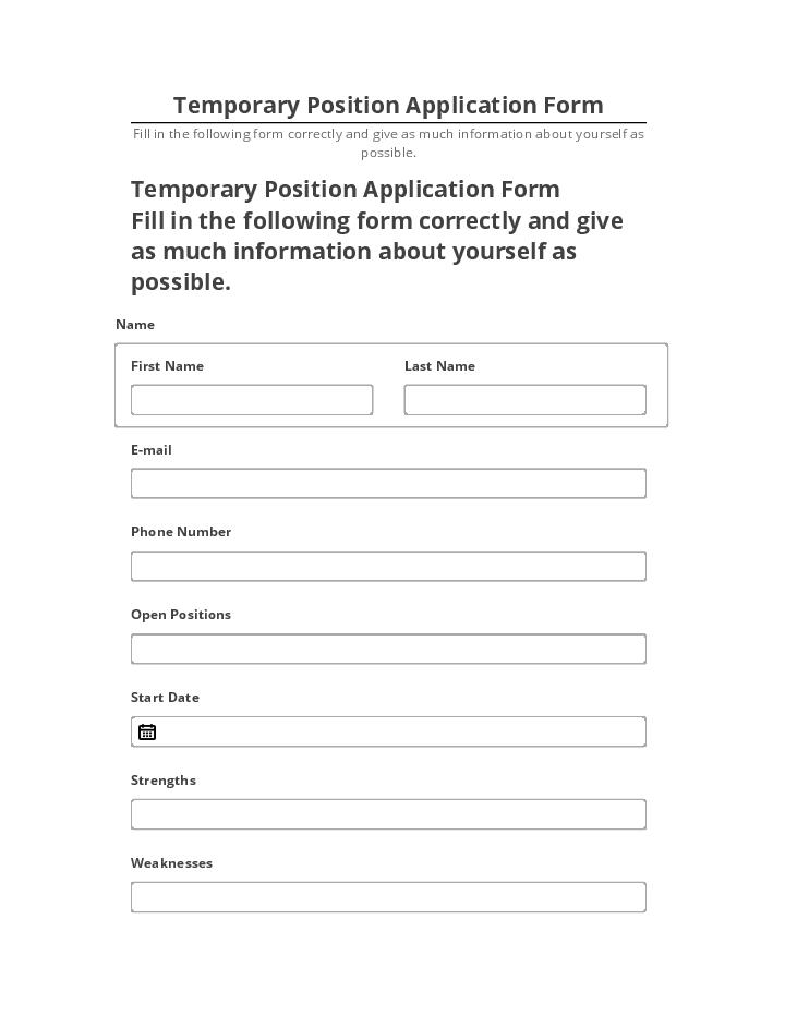 Extract Temporary Position Application Form Microsoft Dynamics