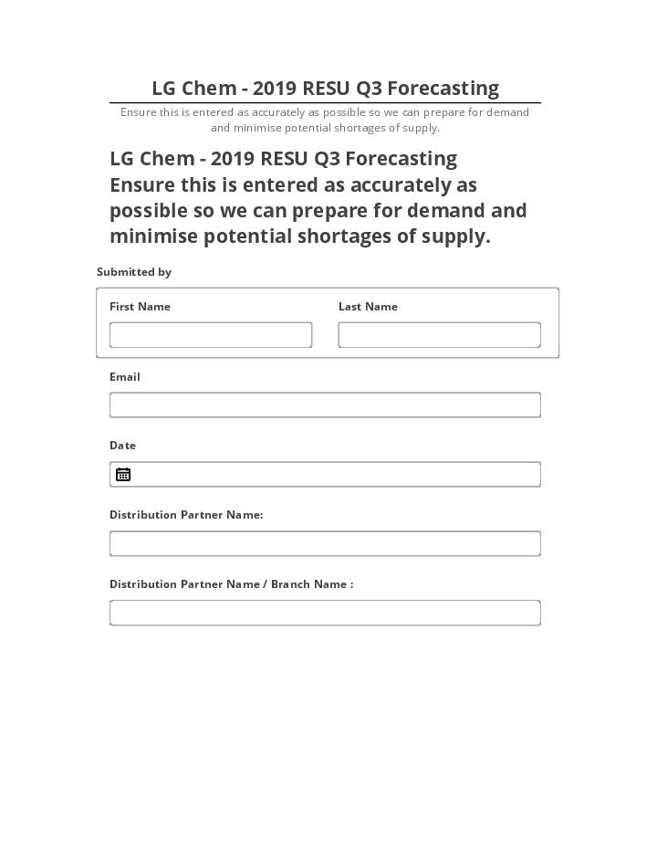 Update LG Chem - 2019 RESU Q3 Forecasting Netsuite