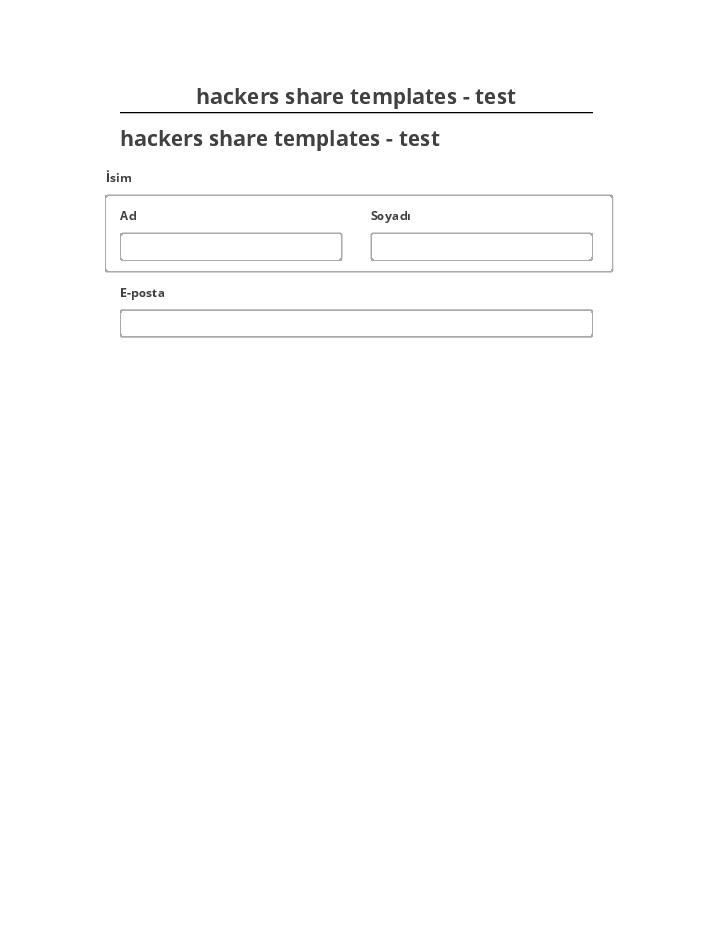 Automate hackers share templates - test