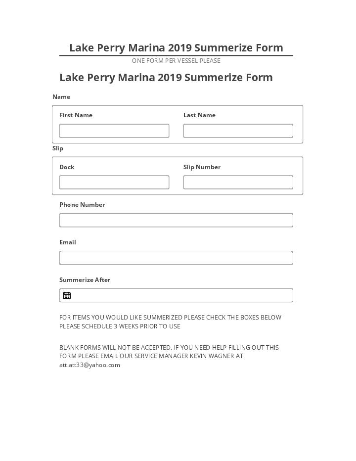 Synchronize Lake Perry Marina 2019 Summerize Form