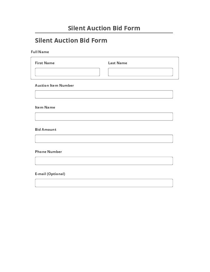 Arrange Silent Auction Bid Form Microsoft Dynamics