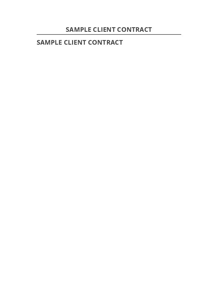 Synchronize SAMPLE CLIENT CONTRACT