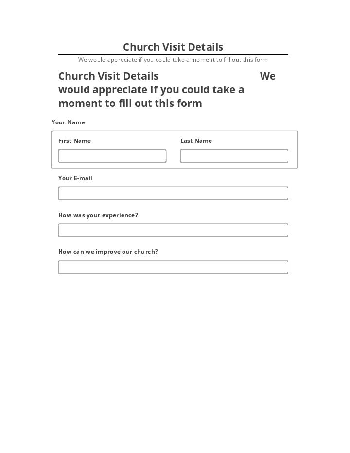 Update Church Visit Details Salesforce