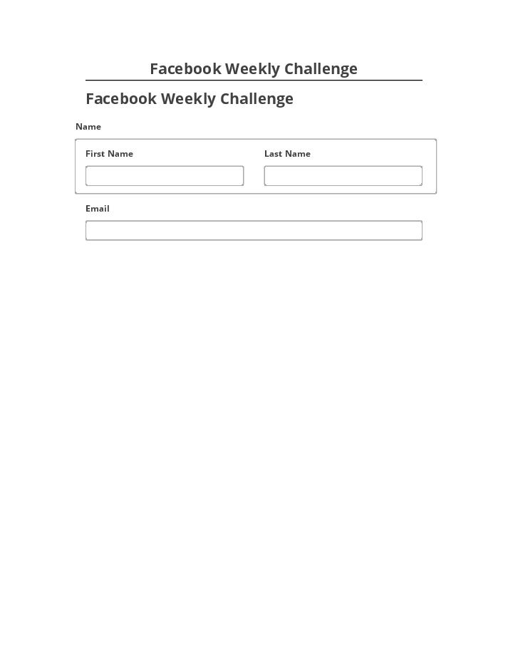 Pre-fill Facebook Weekly Challenge Salesforce