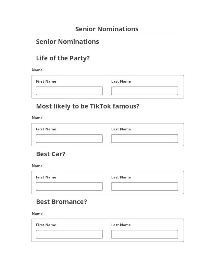 Arrange Senior Nominations Microsoft Dynamics