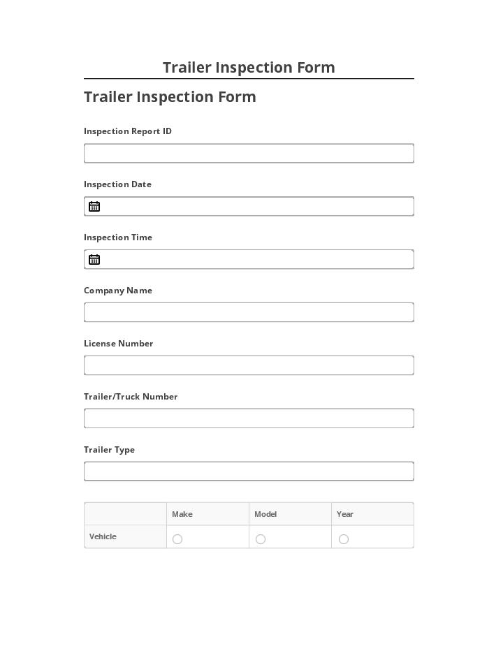 Pre-fill Trailer Inspection Form
