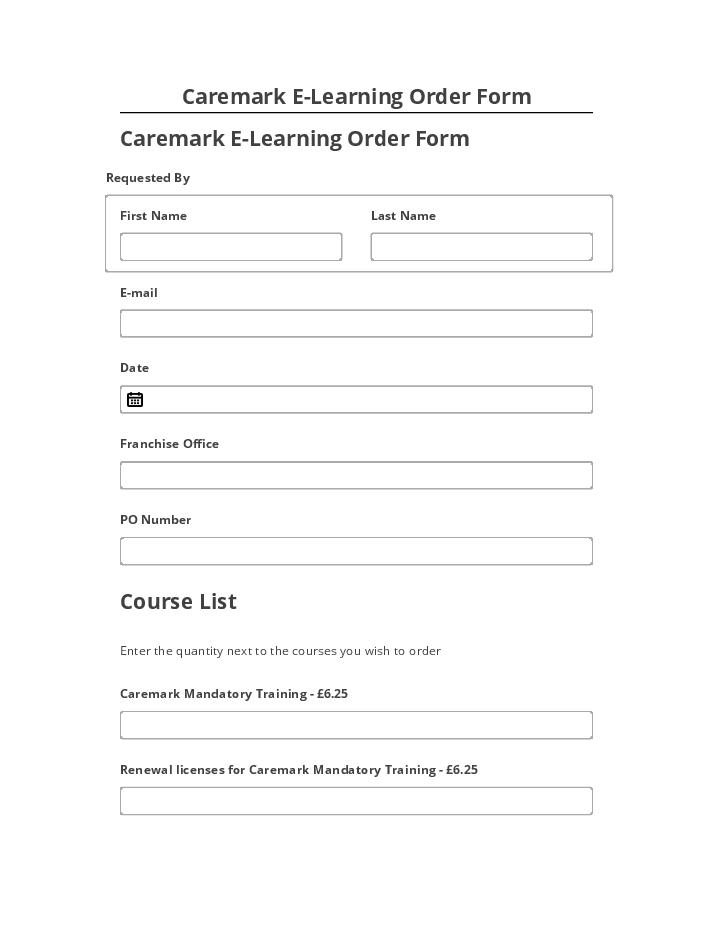 Update Caremark E-Learning Order Form
