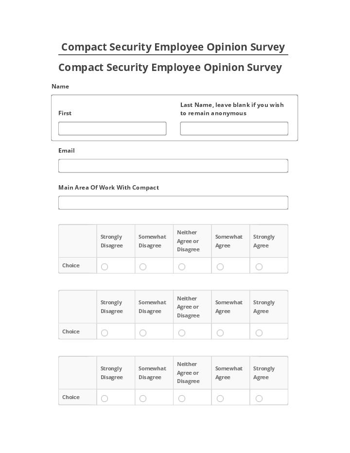 Manage Compact Security Employee Opinion Survey Salesforce