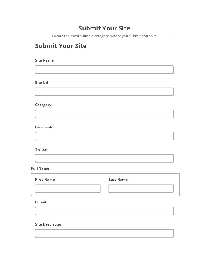Update Submit Your Site Netsuite
