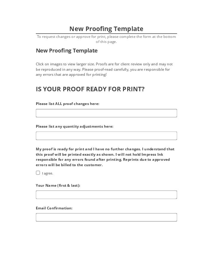 Synchronize New Proofing Template Salesforce