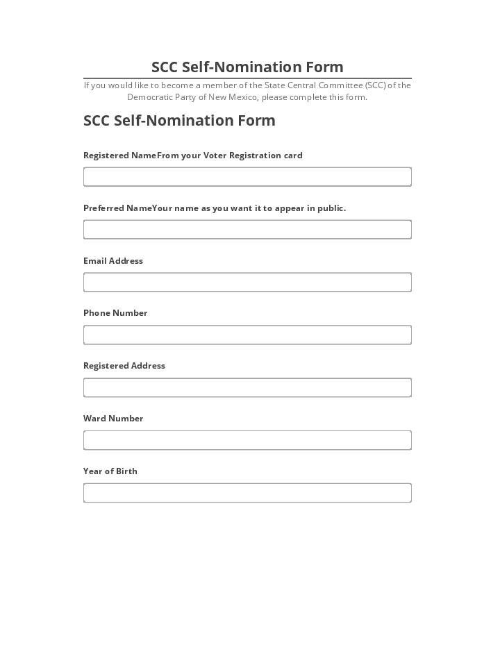 Archive SCC Self-Nomination Form