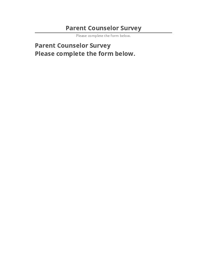 Update Parent Counselor Survey Netsuite