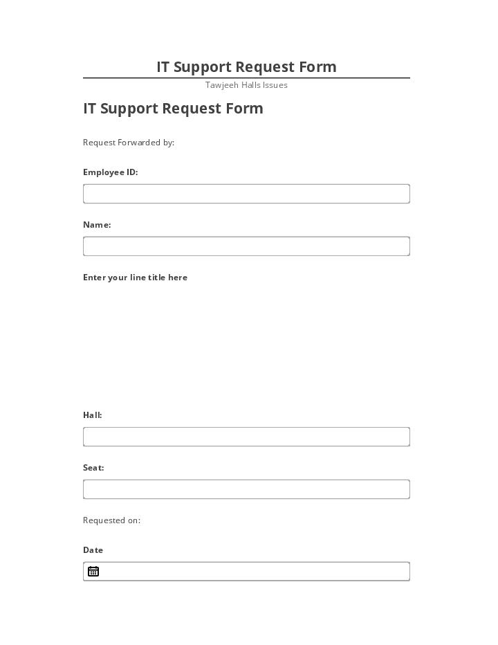 Pre-fill IT Support Request Form Microsoft Dynamics