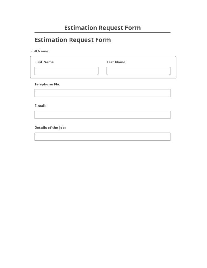 Export Estimation Request Form Microsoft Dynamics