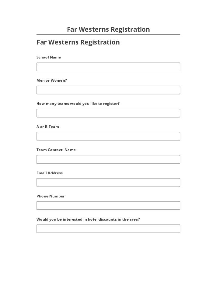 Incorporate Far Westerns Registration Netsuite