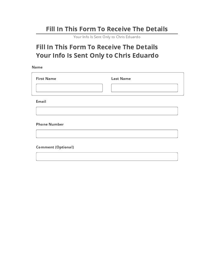 Pre-fill Fill In This Form To Receive The Details