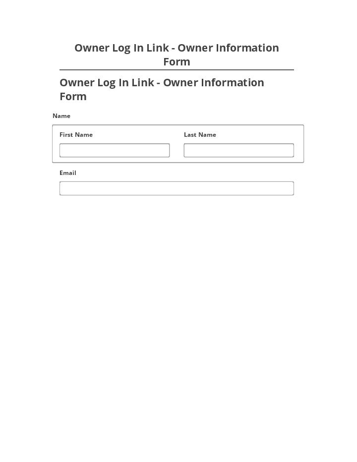 Automate Owner Log In Link - Owner Information Form Microsoft Dynamics