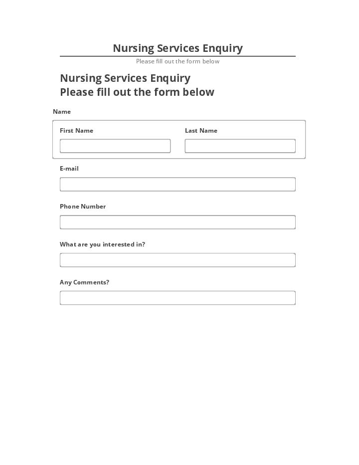 Update Nursing Services Enquiry Netsuite