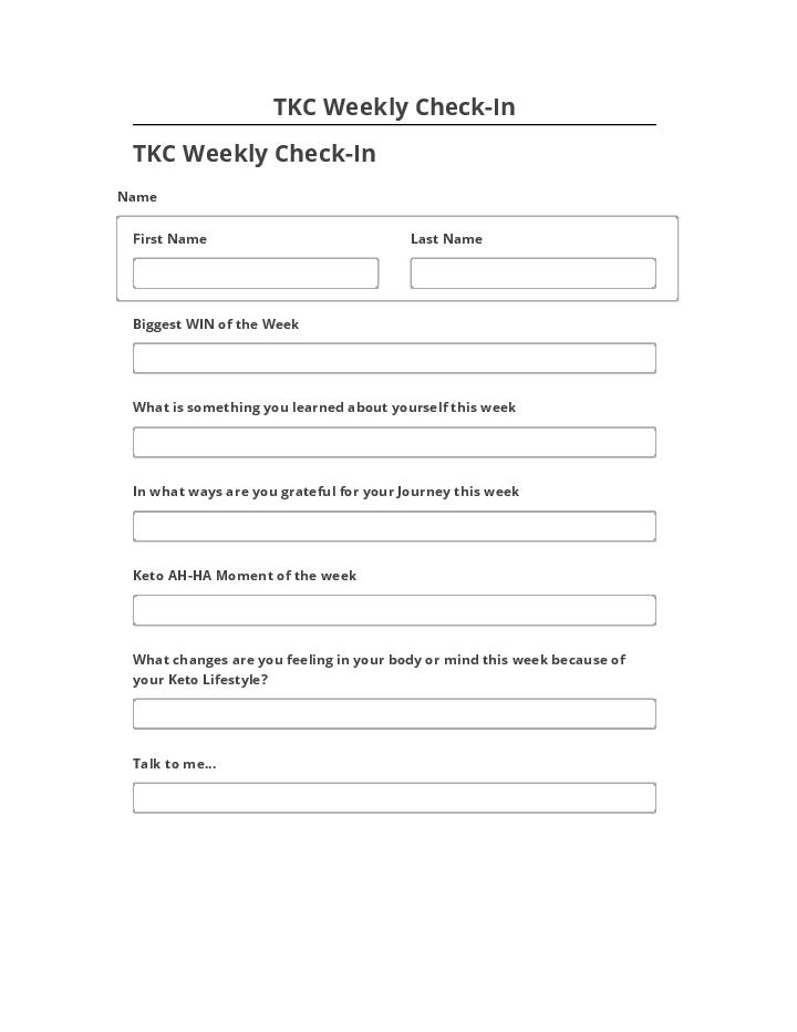 Arrange TKC Weekly Check-In Netsuite