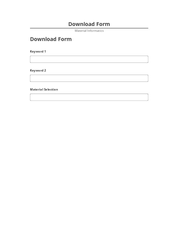Synchronize Download Form
