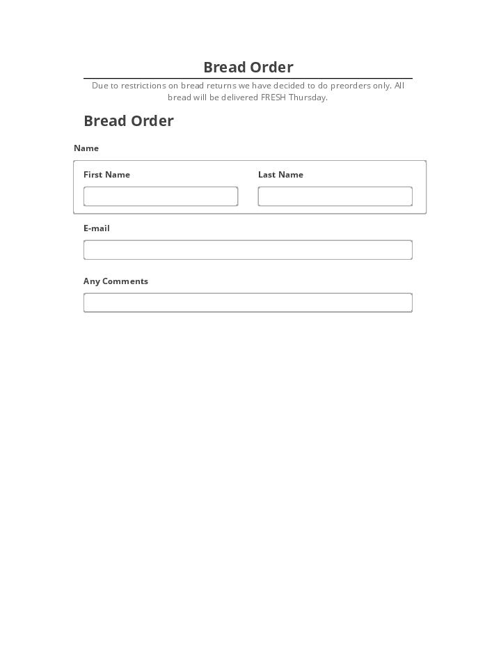 Update Bread Order Netsuite