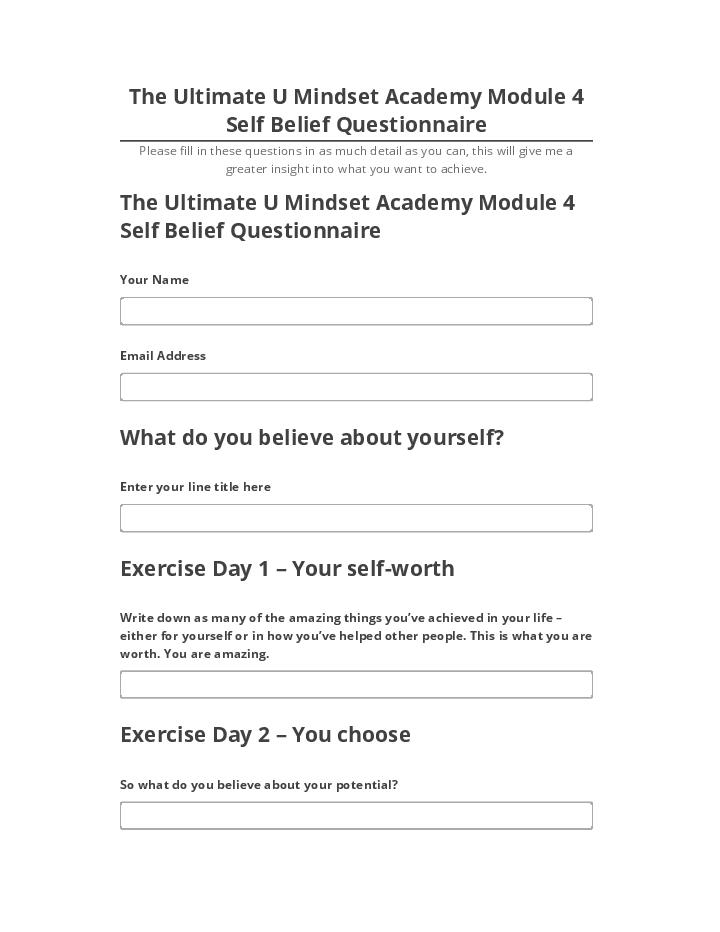 Archive The Ultimate U Mindset Academy Module 4 Self Belief Questionnaire Netsuite