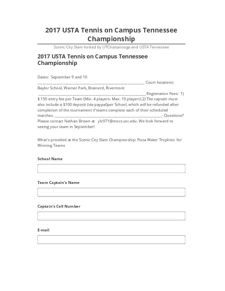 Archive 2017 USTA Tennis on Campus Tennessee Championship