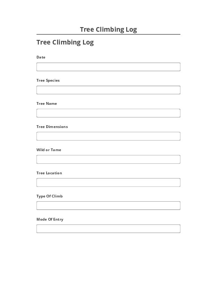 Integrate Tree Climbing Log Salesforce