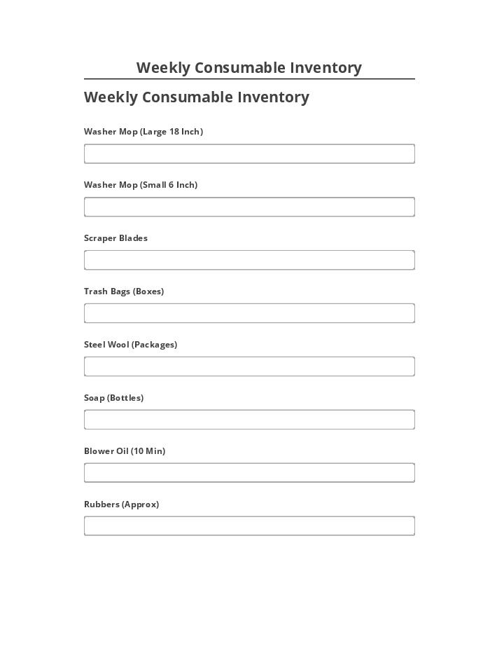 Arrange Weekly Consumable Inventory Salesforce