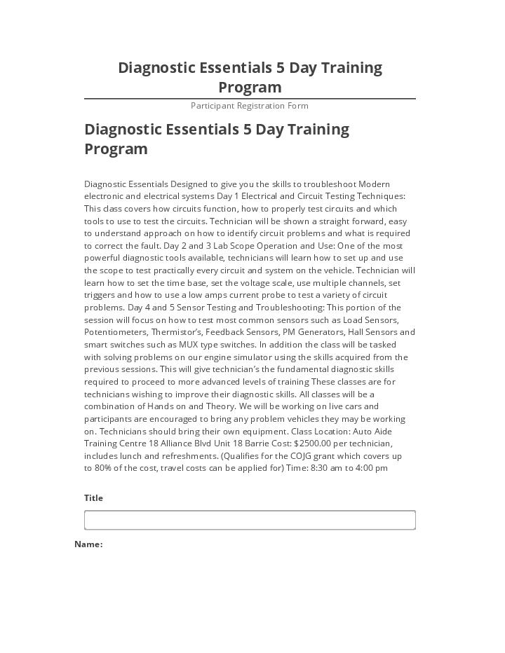 Archive Diagnostic Essentials 5 Day Training Program Netsuite