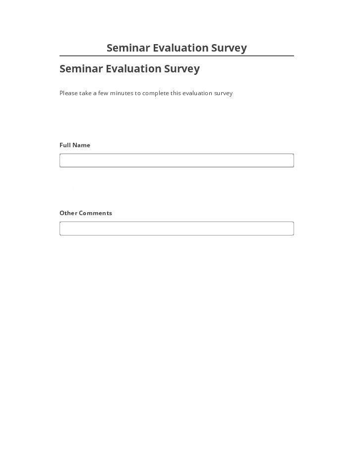 Synchronize Seminar Evaluation Survey
