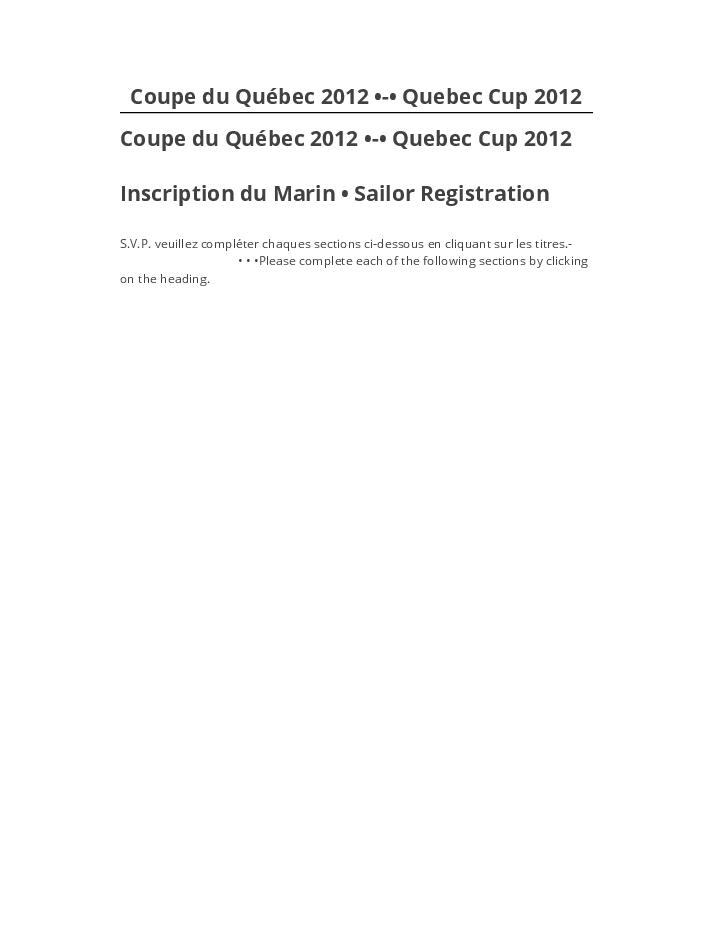 Manage Coupe du Québec 2012 •-• Quebec Cup 2012 Netsuite