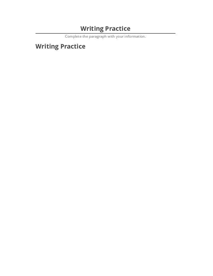 Manage Writing Practice