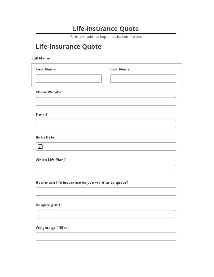 Integrate Life-Insurance Quote