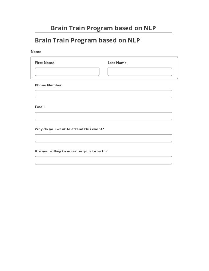 Incorporate Brain Train Program based on NLP