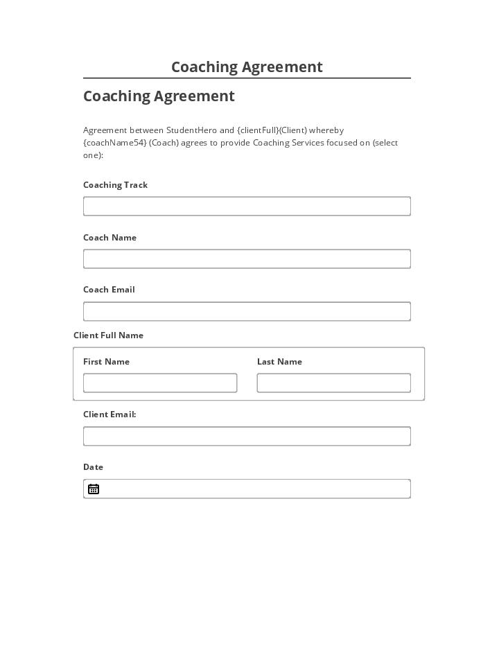 Incorporate Coaching Agreement Salesforce