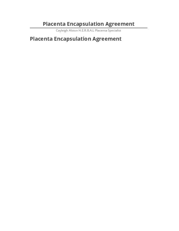 Integrate Placenta Encapsulation Agreement Salesforce