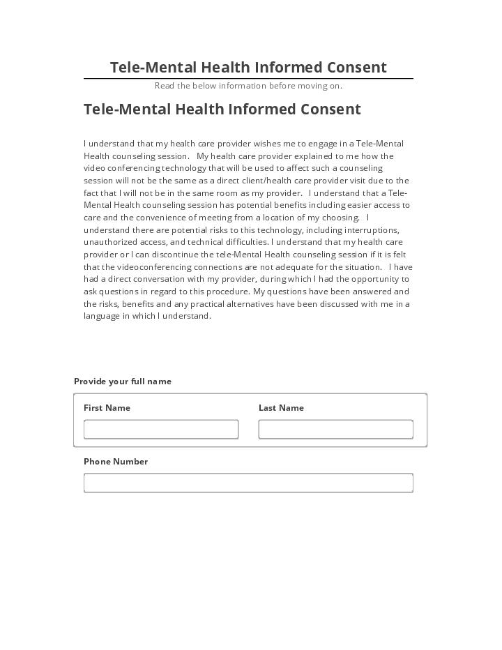 Archive Tele-Mental Health Informed Consent