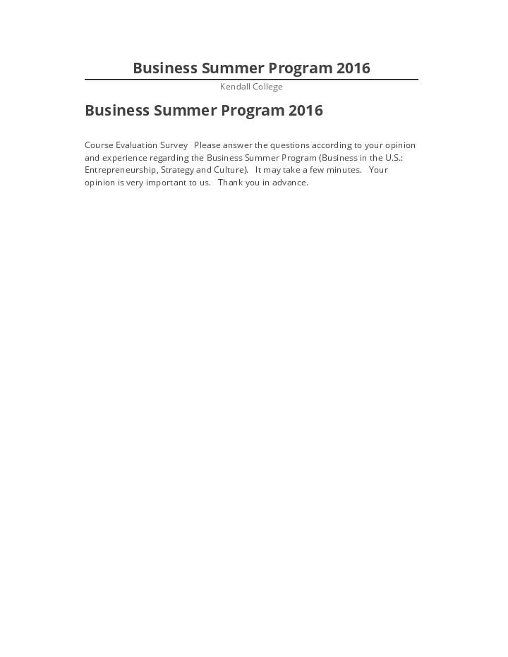 Pre-fill Business Summer Program 2016 Microsoft Dynamics