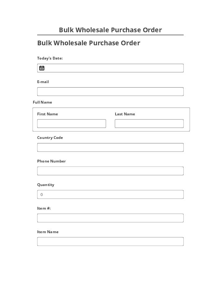 Extract Bulk Wholesale Purchase Order Salesforce