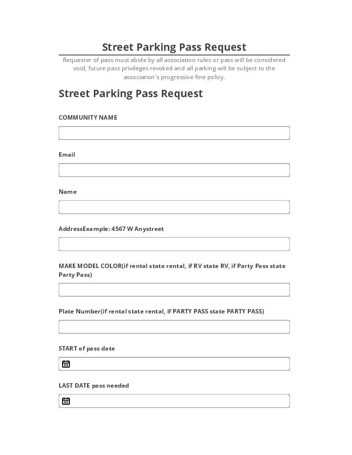 Archive Street Parking Pass Request Salesforce