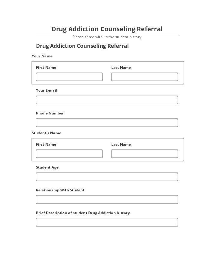 Export Drug Addiction Counseling Referral Netsuite