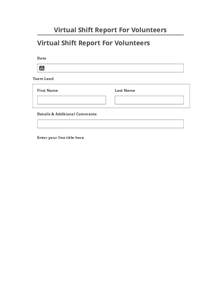 Pre-fill Virtual Shift Report For Volunteers Microsoft Dynamics