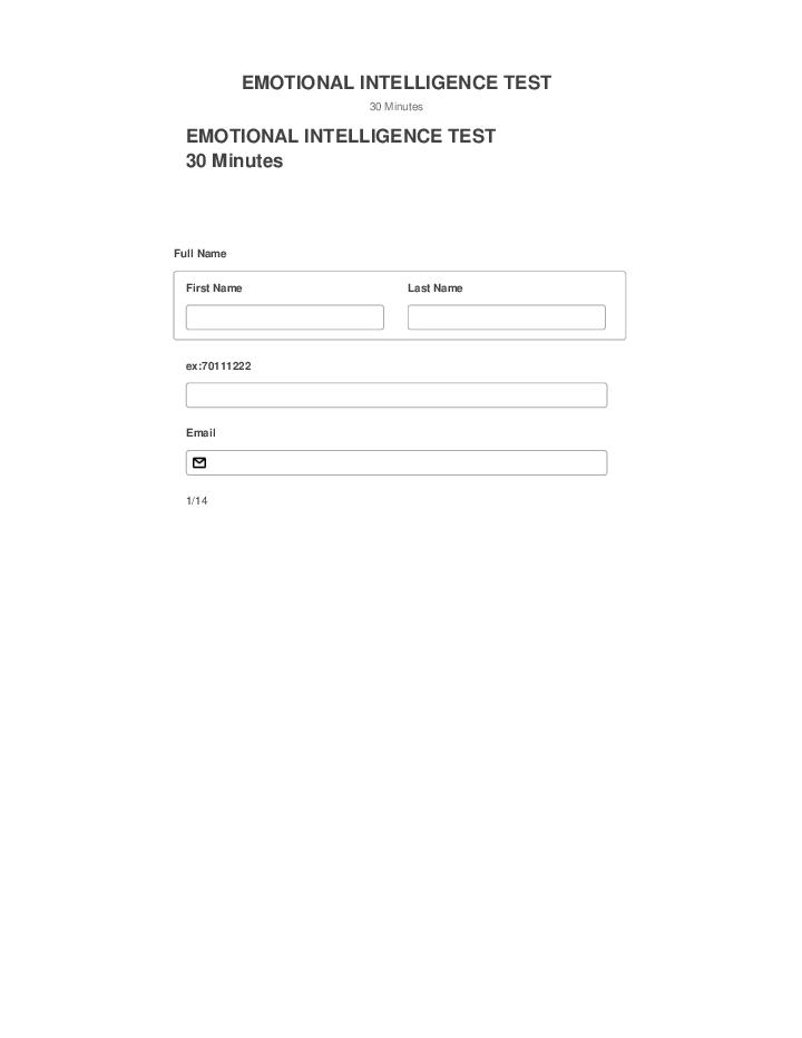 Pre-fill EMOTIONAL INTELLIGENCE TEST Salesforce