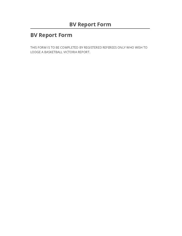 Archive BV Report Form Netsuite